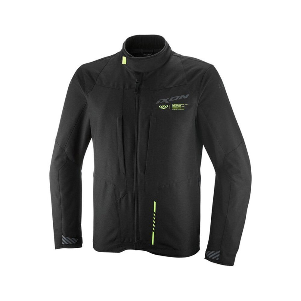 Giacca Moto Uomo IXON TYR Nero Giallo Fluo