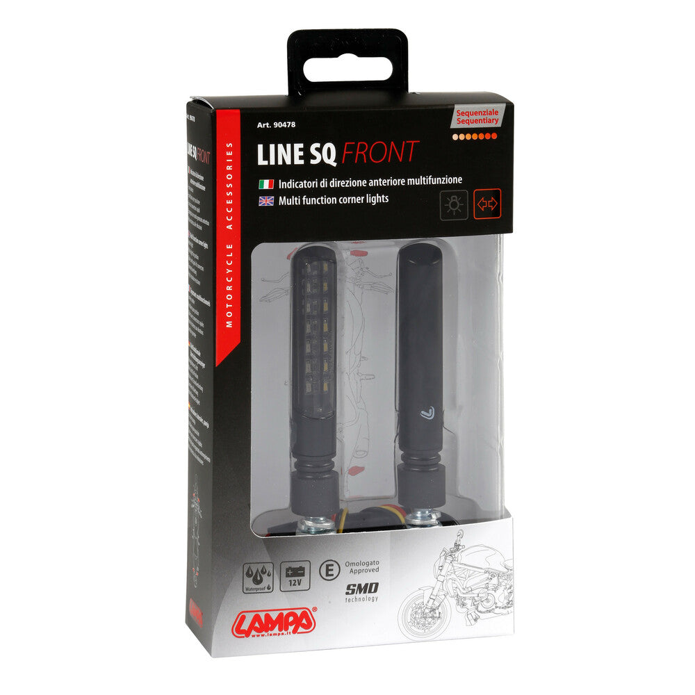 Coppia Indicatori Direzione Sequenziale Line SQ Front - 12V LED 1