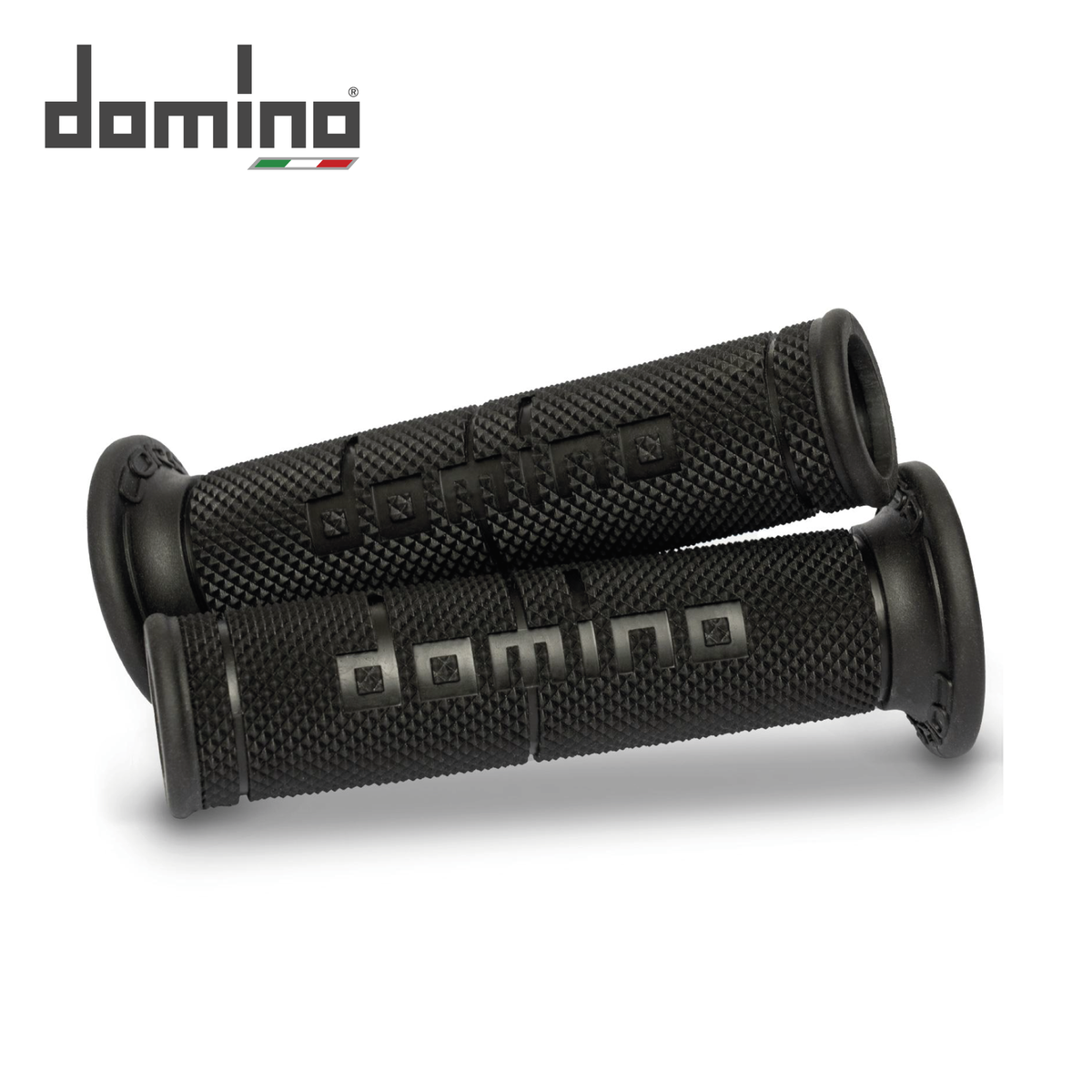 Coppia Manopole Moto Domino Road Racing - Nero