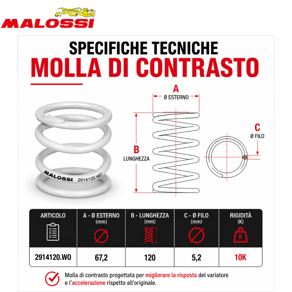 Molla di Contrasto Variatore 67,2x120 mm 2