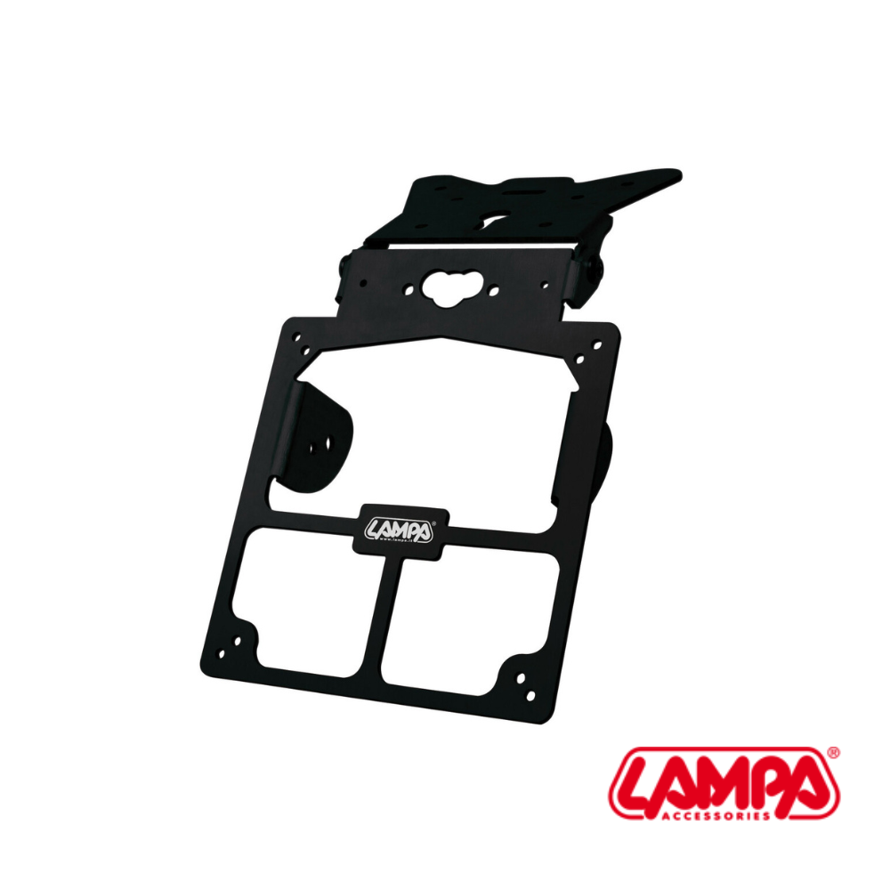 Porta Targa Con Inclinazione Regolabile - Nero