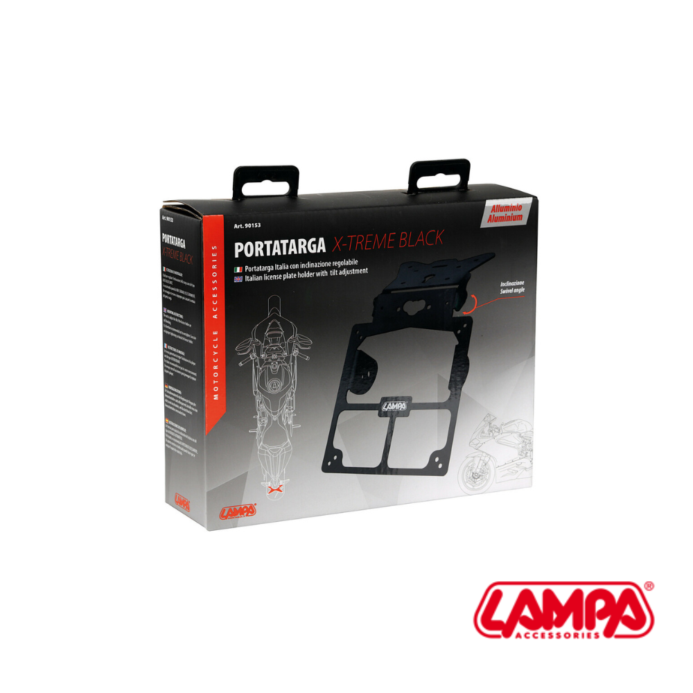Porta Targa Con Inclinazione Regolabile - Nero 2