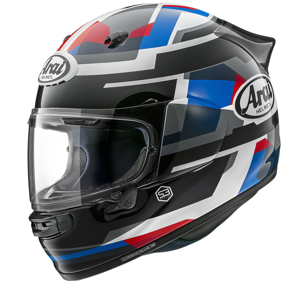 ARAI QUANTIC Abstract Blue Nero Bianco Blu Rosso