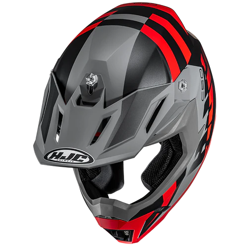 Casco Integrale Motocross HJC C50 MIRAGE MC1SF Nero Grigio Rosso Opaco