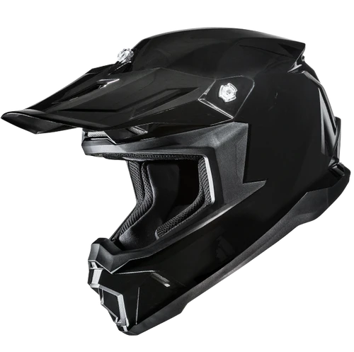 Casco Integrale Motocross HJC C50 Metal Black Nero Lucido