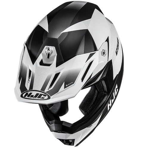 Casco Integrale Motocross HJC C50 SLIDE MC10SF Nero Bianco Grigio Opaco