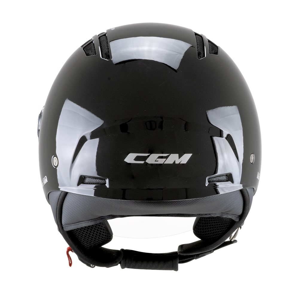 Casco Jet CGM AIR Mono Nero Lucido Visiera E Parasole ECE 22-06
