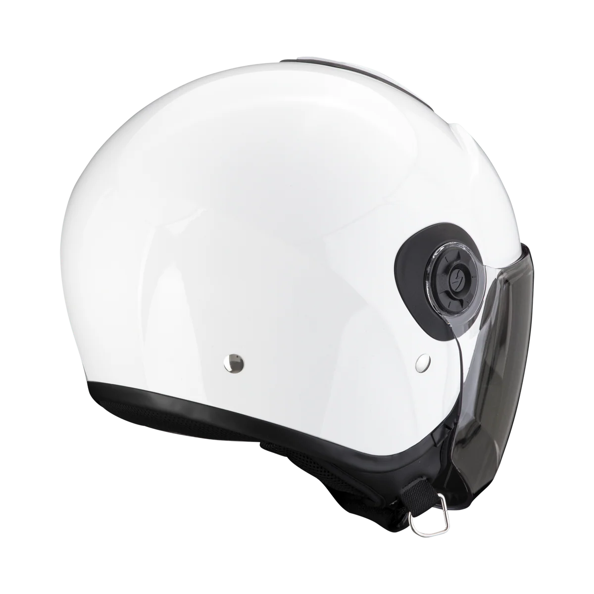 Casco Jet Scorpion Exo-City 2 Solid Bianco Lucido ECE 22-06 Visiera Lunga e Parasole