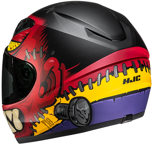 Casco Moto Bimbo Integrale Y10 FRANK MC1SF Nero Rosso Giallo Viola Opaco