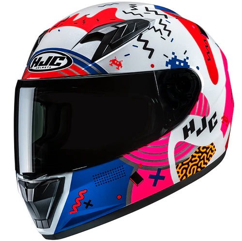 Casco Moto Bimbo Integrale Y10 MIKA MC28 Bianco Rosso Fucsia Viola Lucido