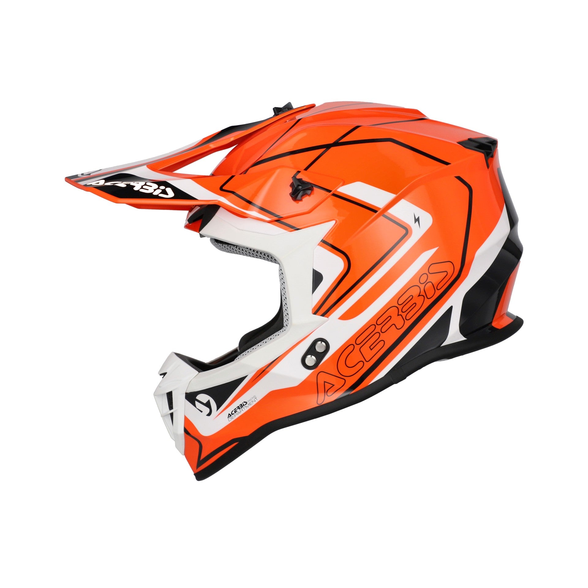 Casco Moto Cross ACERBIS LINEAR 2206 Arancio Bianco
