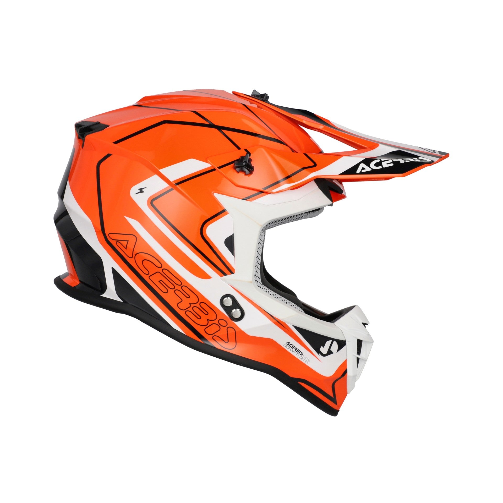 Casco Moto Cross ACERBIS LINEAR 2206 Arancio Bianco