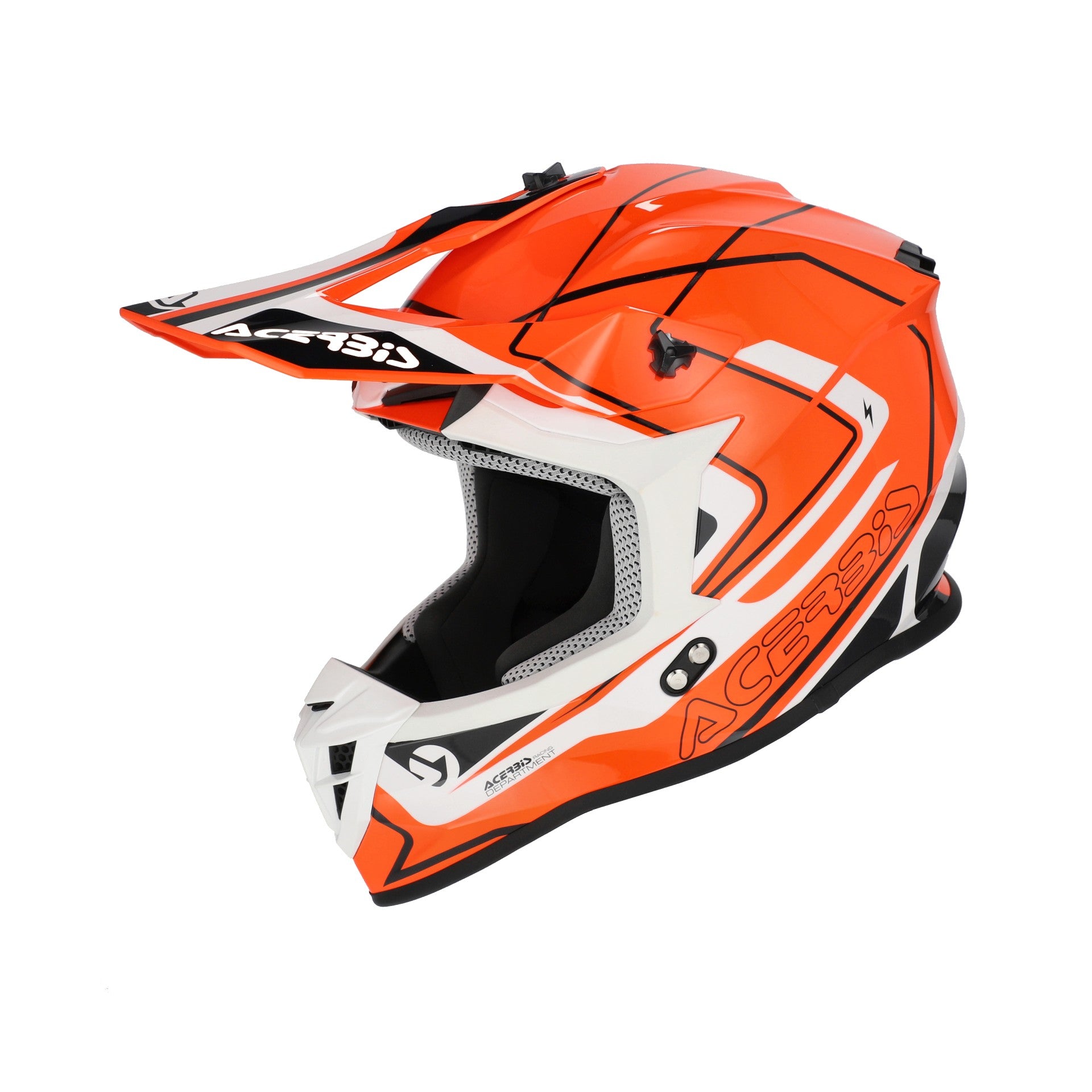 Casco Moto Cross ACERBIS LINEAR 2206 Arancio Bianco
