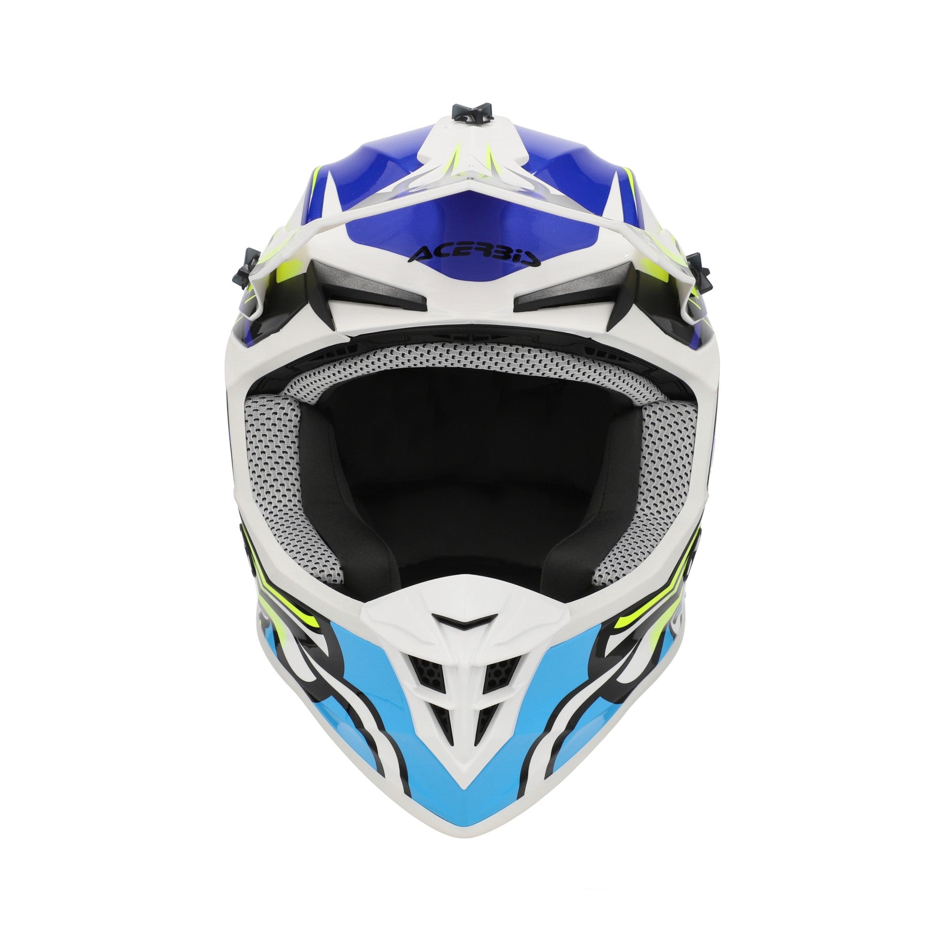 Casco Moto Cross ACERBIS LINEAR 2206 Bianco Blu