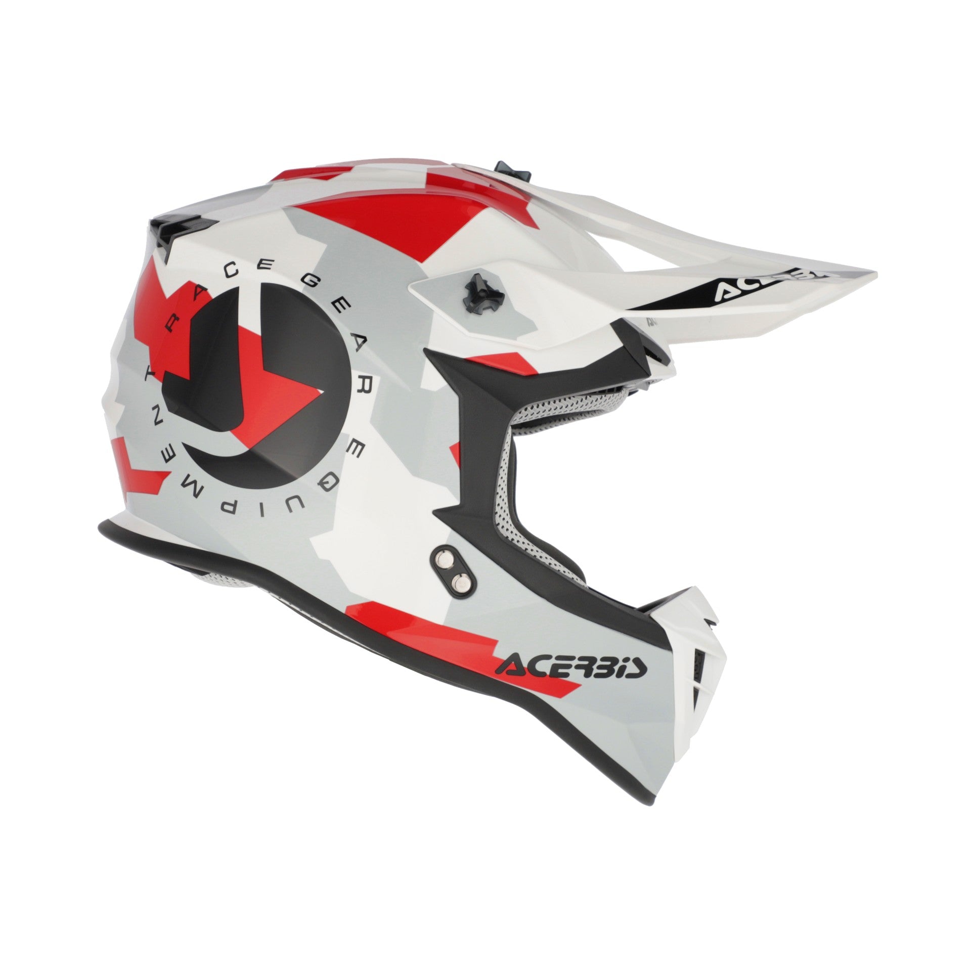Casco Moto Cross ACERBIS LINEAR 2206 Bianco Grigio