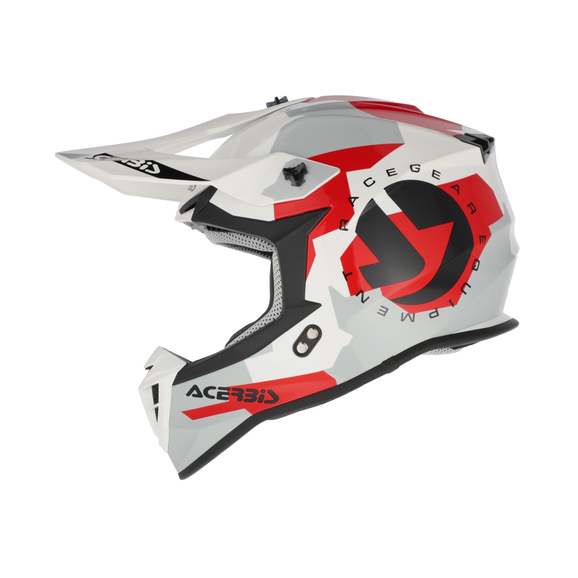 Casco Moto Cross ACERBIS LINEAR 2206 Bianco Grigio