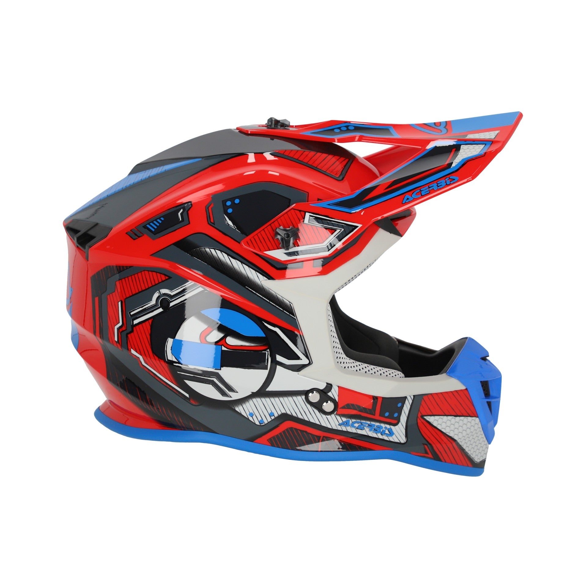 Casco Moto Cross ACERBIS LINEAR 2206 Rosso Blu