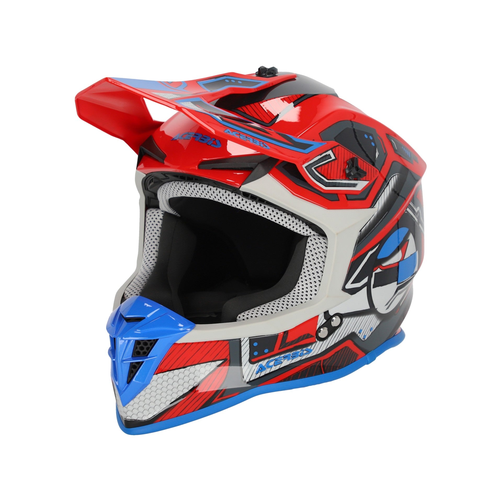 Casco Moto Cross ACERBIS LINEAR 2206 Rosso Blu