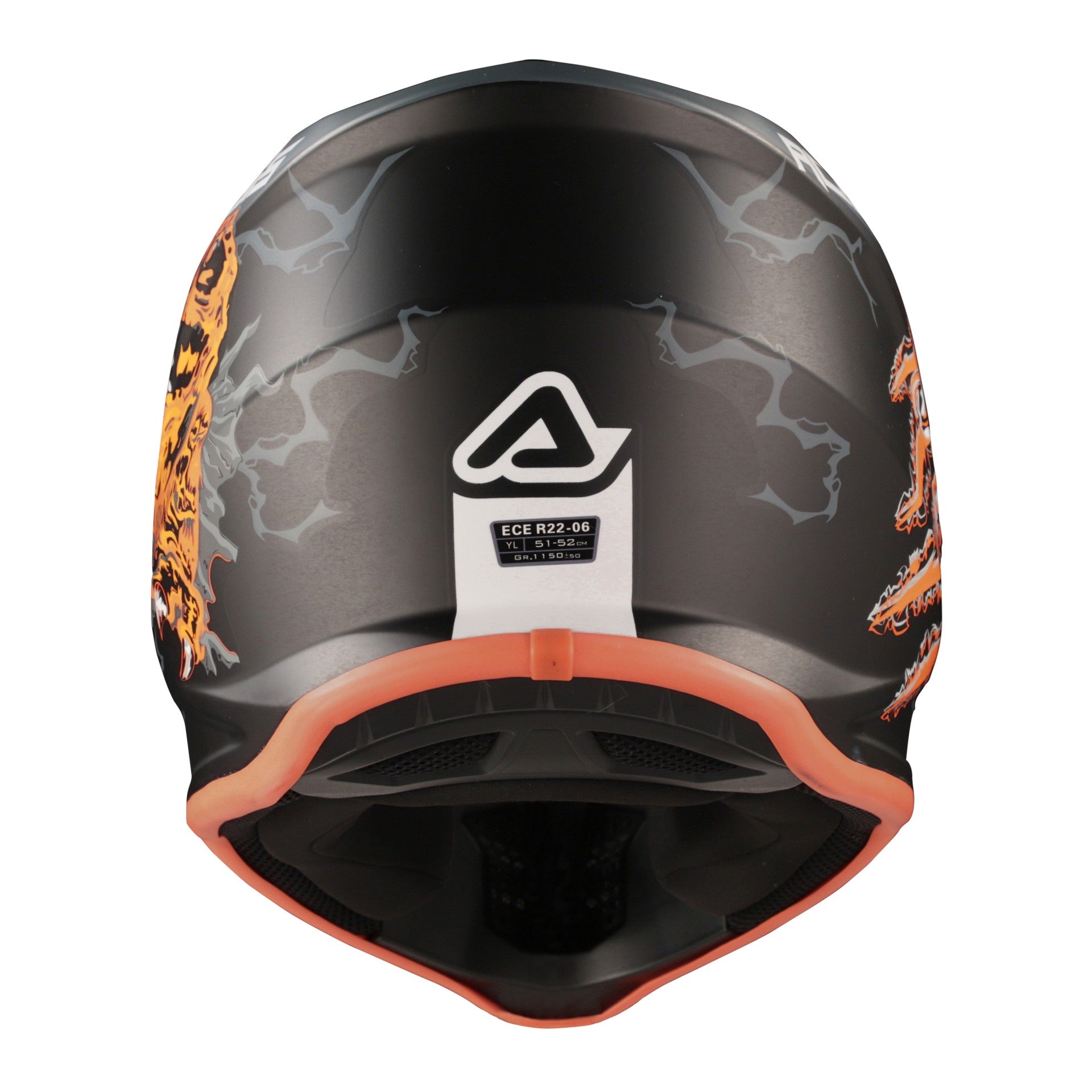 Casco Moto Cross Bimbo ACERBIS PROFILE JUNIOR Nero Arancio Fluo