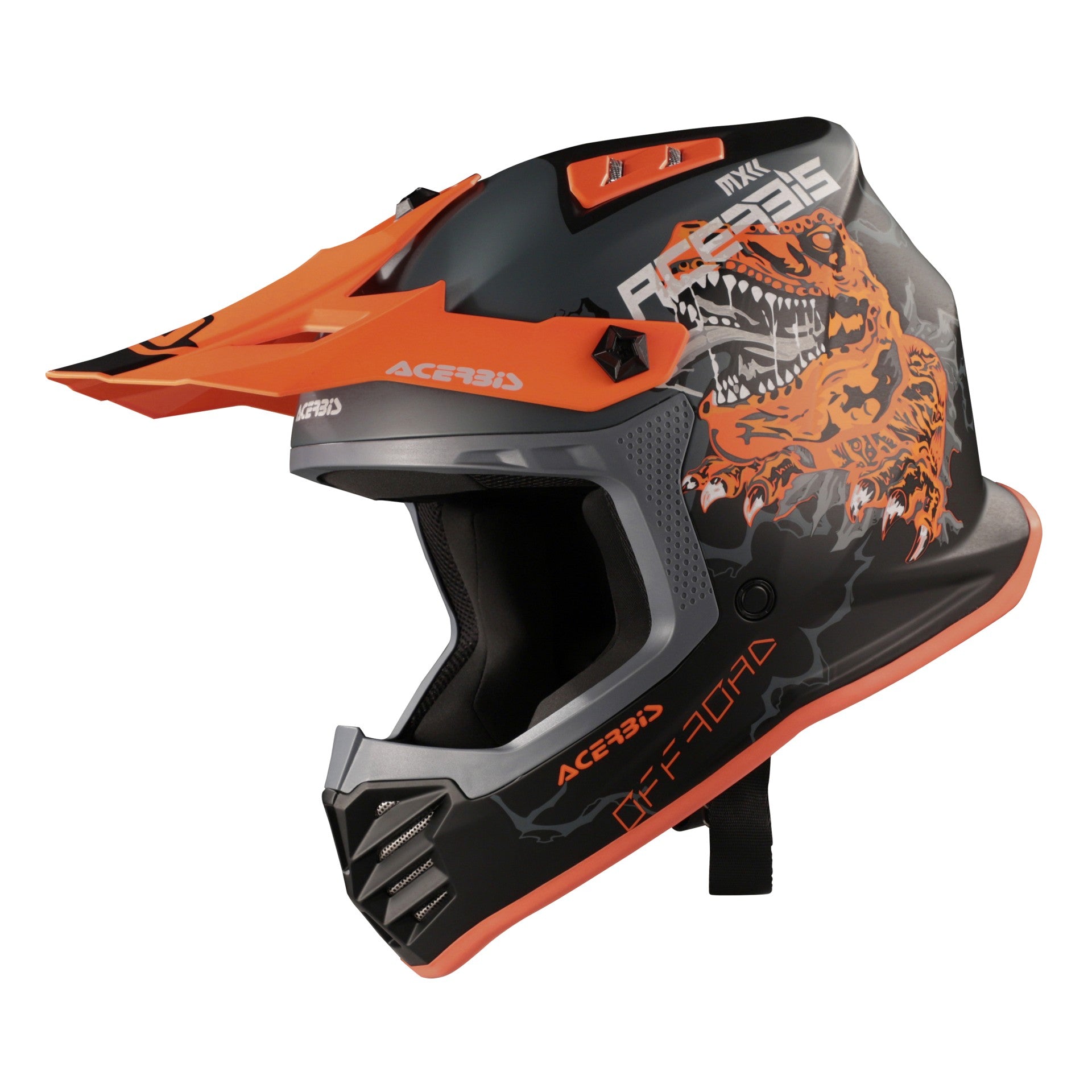 Casco Moto Cross Bimbo ACERBIS PROFILE JUNIOR Nero Arancio Fluo