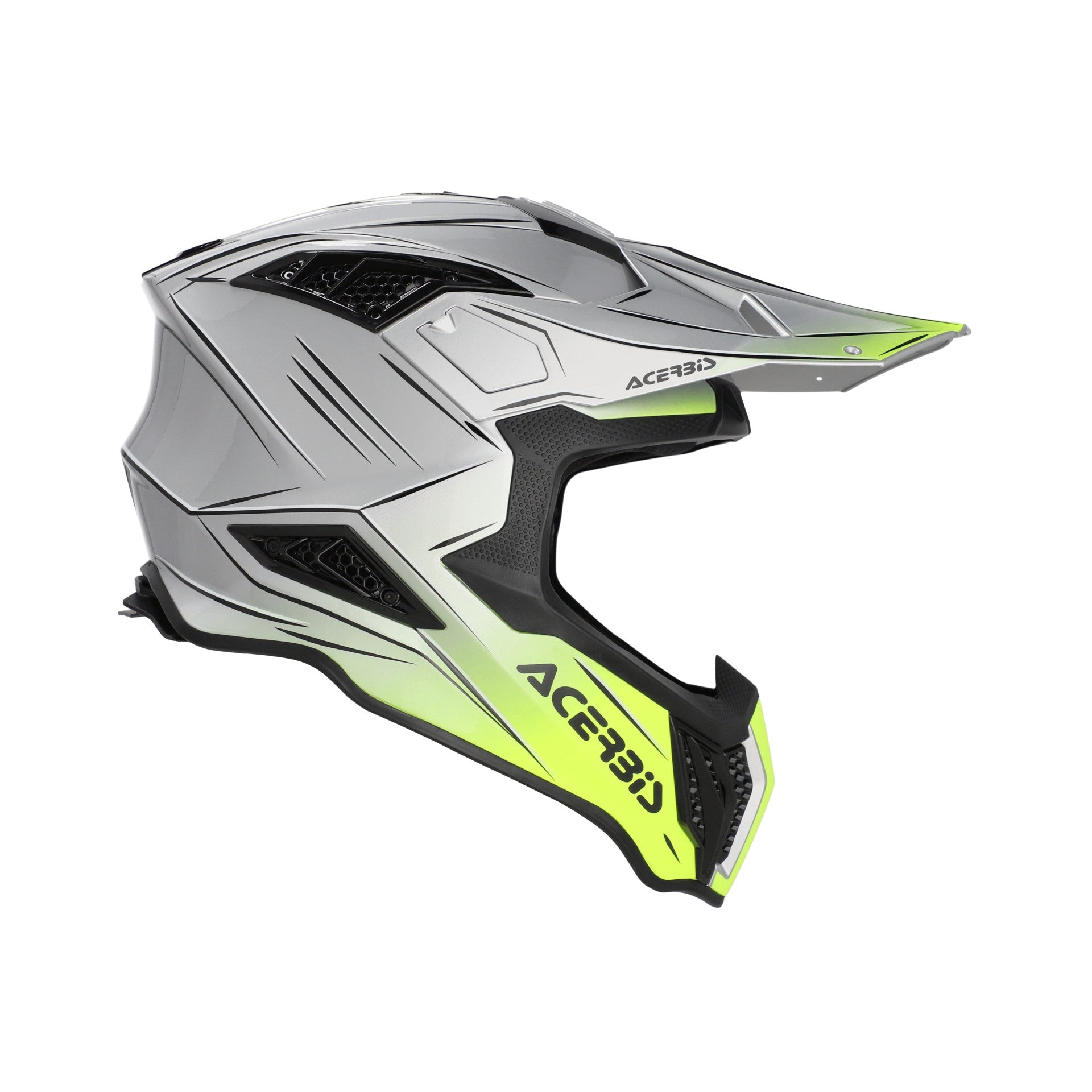 Casco Moto Cross Integrale ACERBIS AIRSTRIKE-X Grigio Giallo