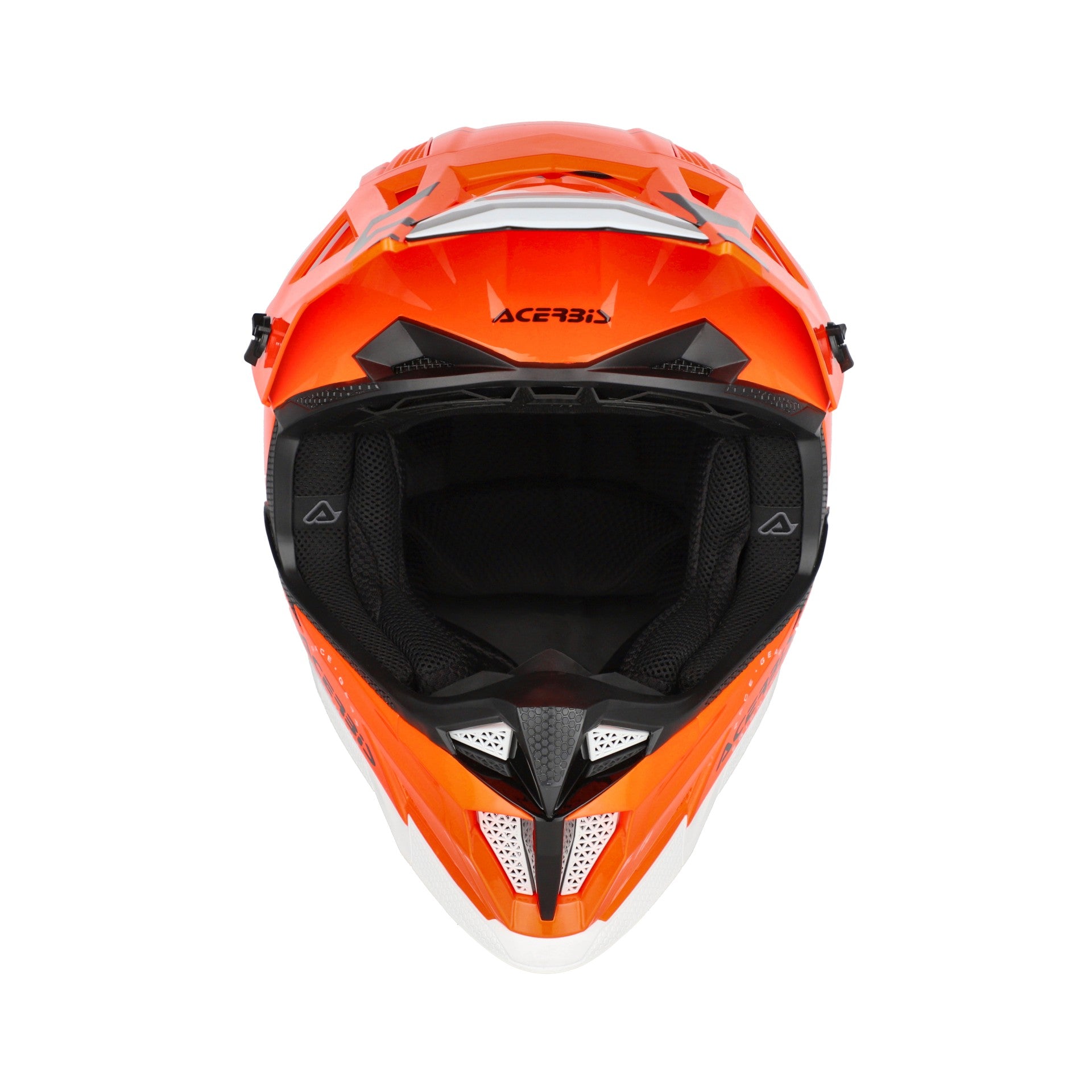 Casco Moto Cross Integrale ACERBIS T711 Arancio Fluo Nero