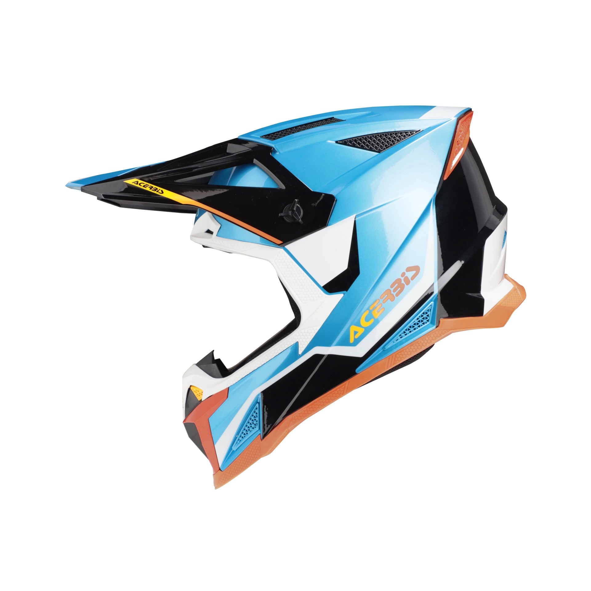 Casco Moto Cross Integrale ACERBIS T711 Azzurro Bianco