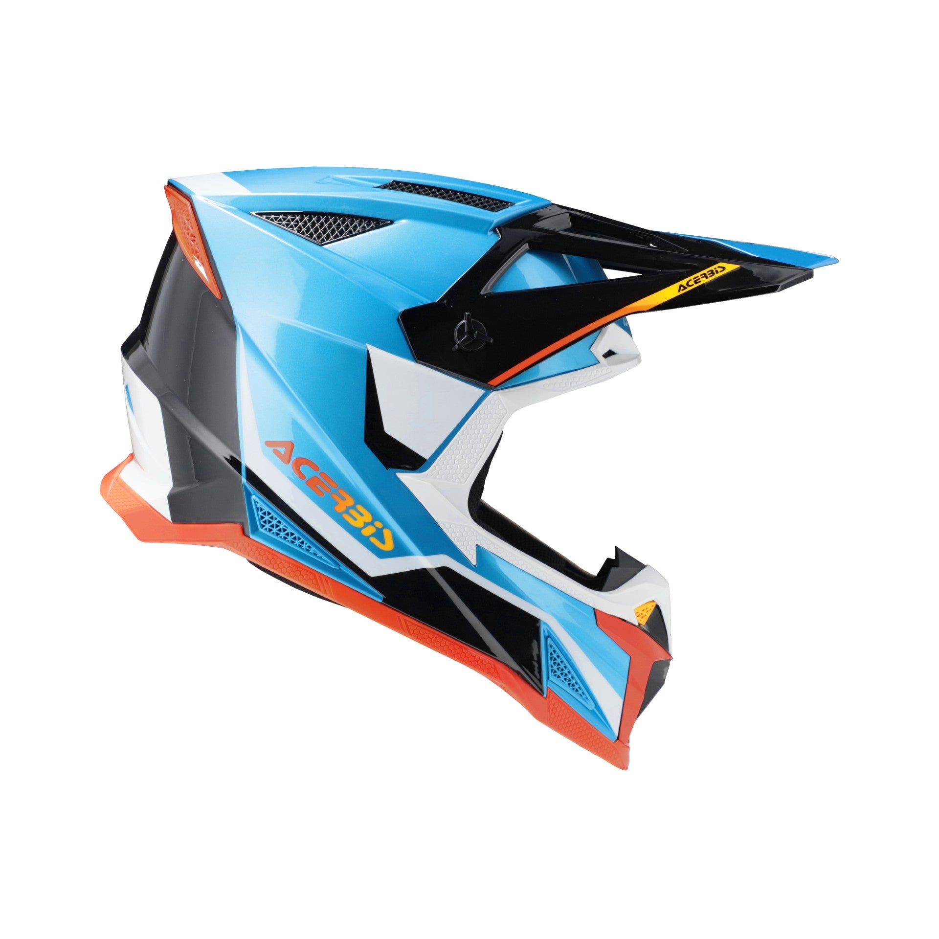 Casco Moto Cross Integrale ACERBIS T711 Azzurro Bianco
