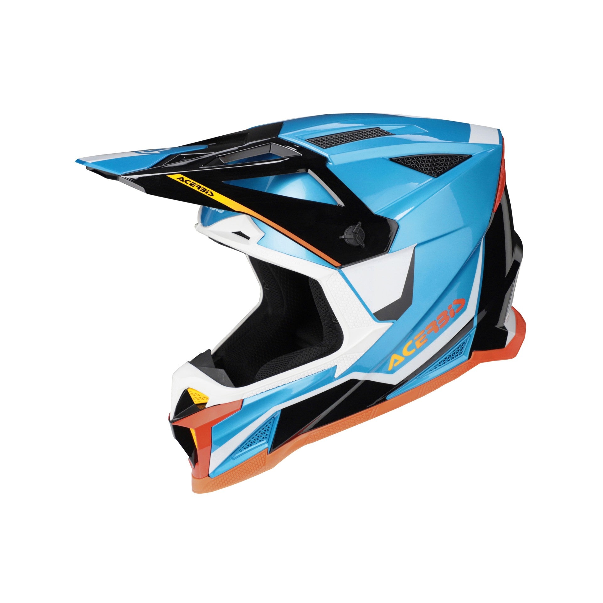 Casco Moto Cross Integrale ACERBIS T711 Azzurro Bianco