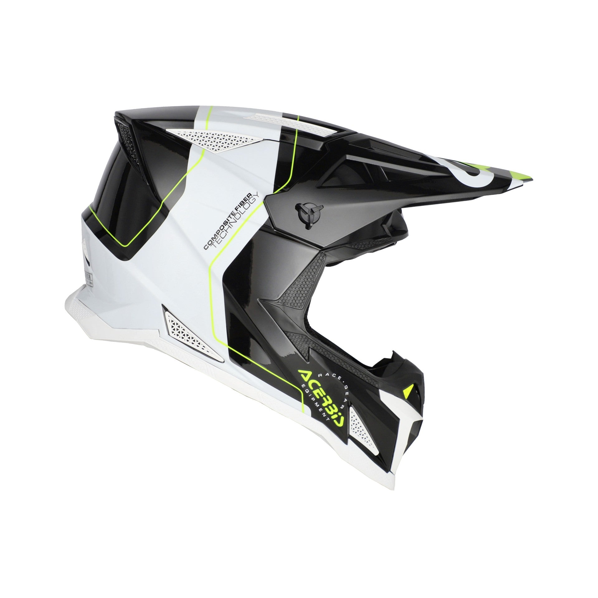 Casco Moto Cross Integrale ACERBIS T711 Nero Bianco