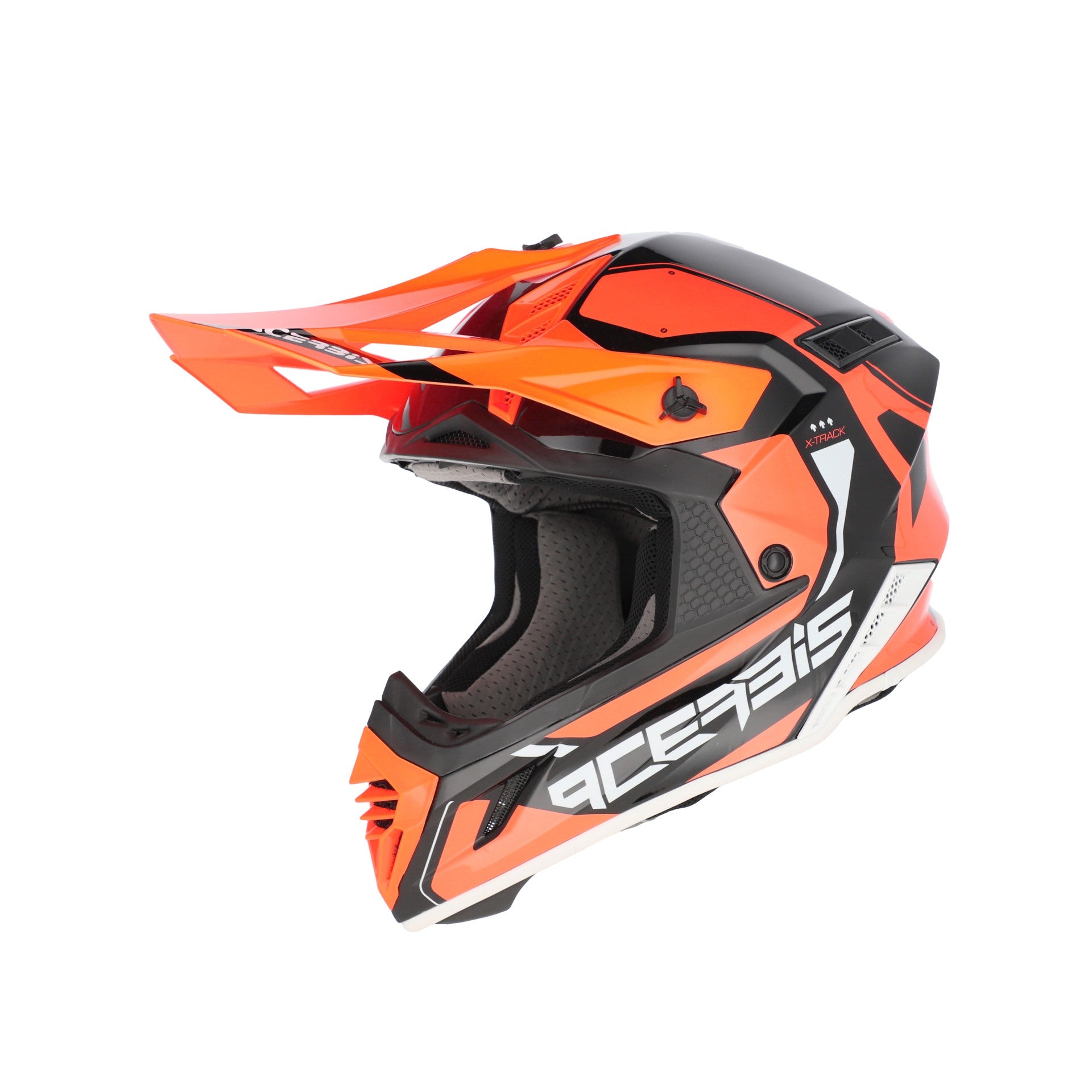 Casco Moto Cross Integrale ACERBIS X-TRACK 2206 Arancio Nero