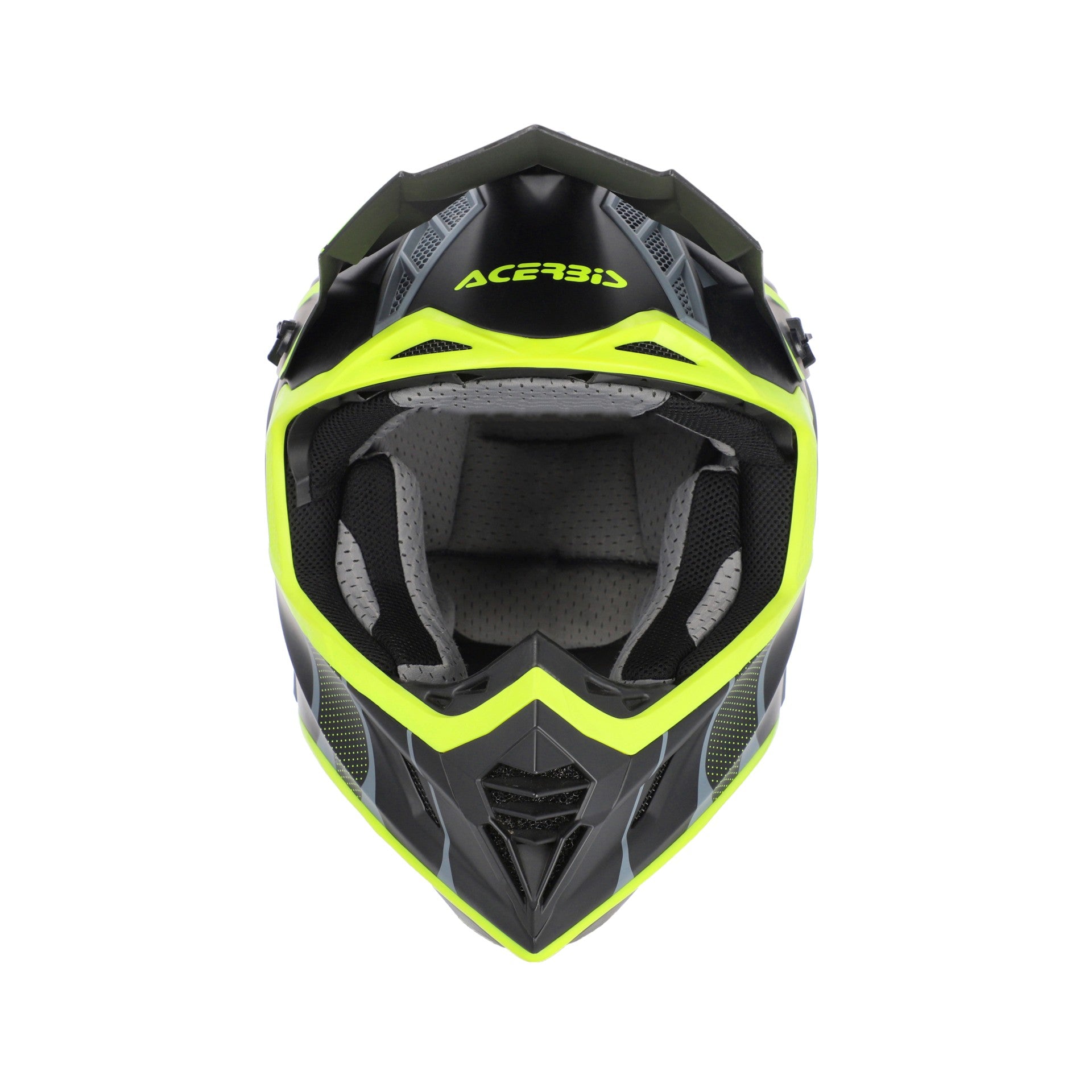Casco Moto Cross Integrale ACERBIS X-TRACK 2206 Nero Giallo Fluo