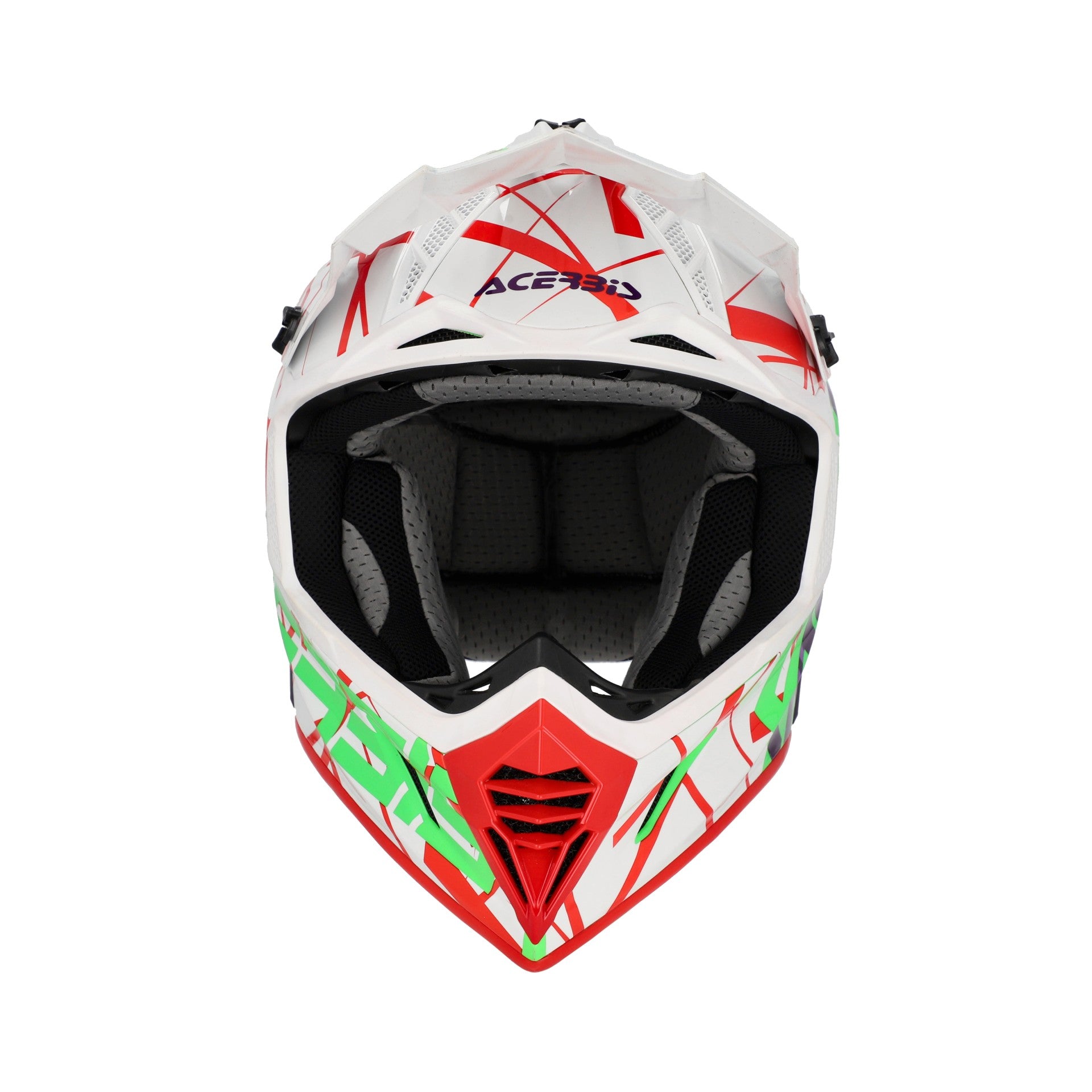 Casco Moto Cross Integrale ACERBIS X-TRACK 2206 Verde Bianco