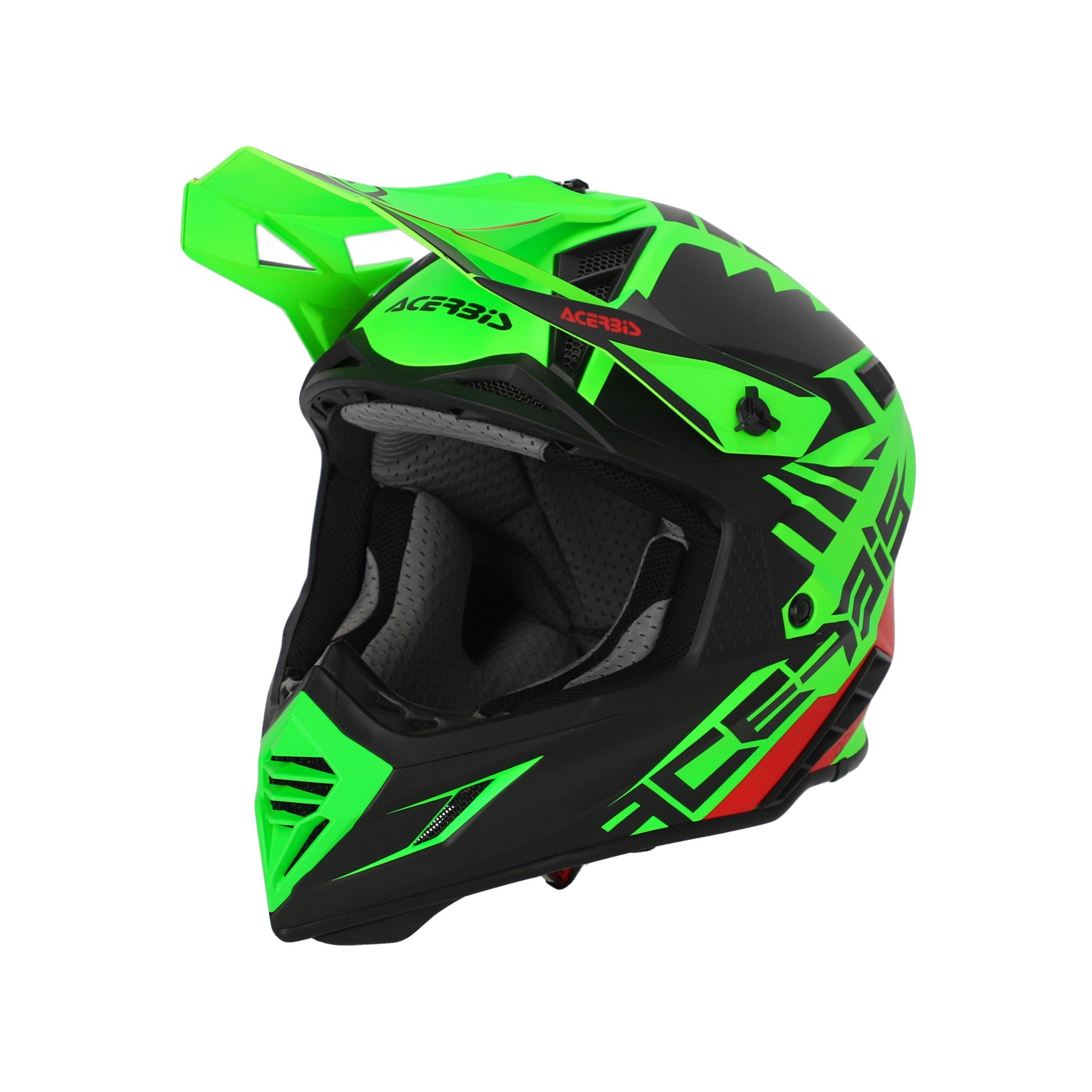 Casco Moto Cross Integrale ACERBIS X-TRACK 2206 Verde Fluo Nero