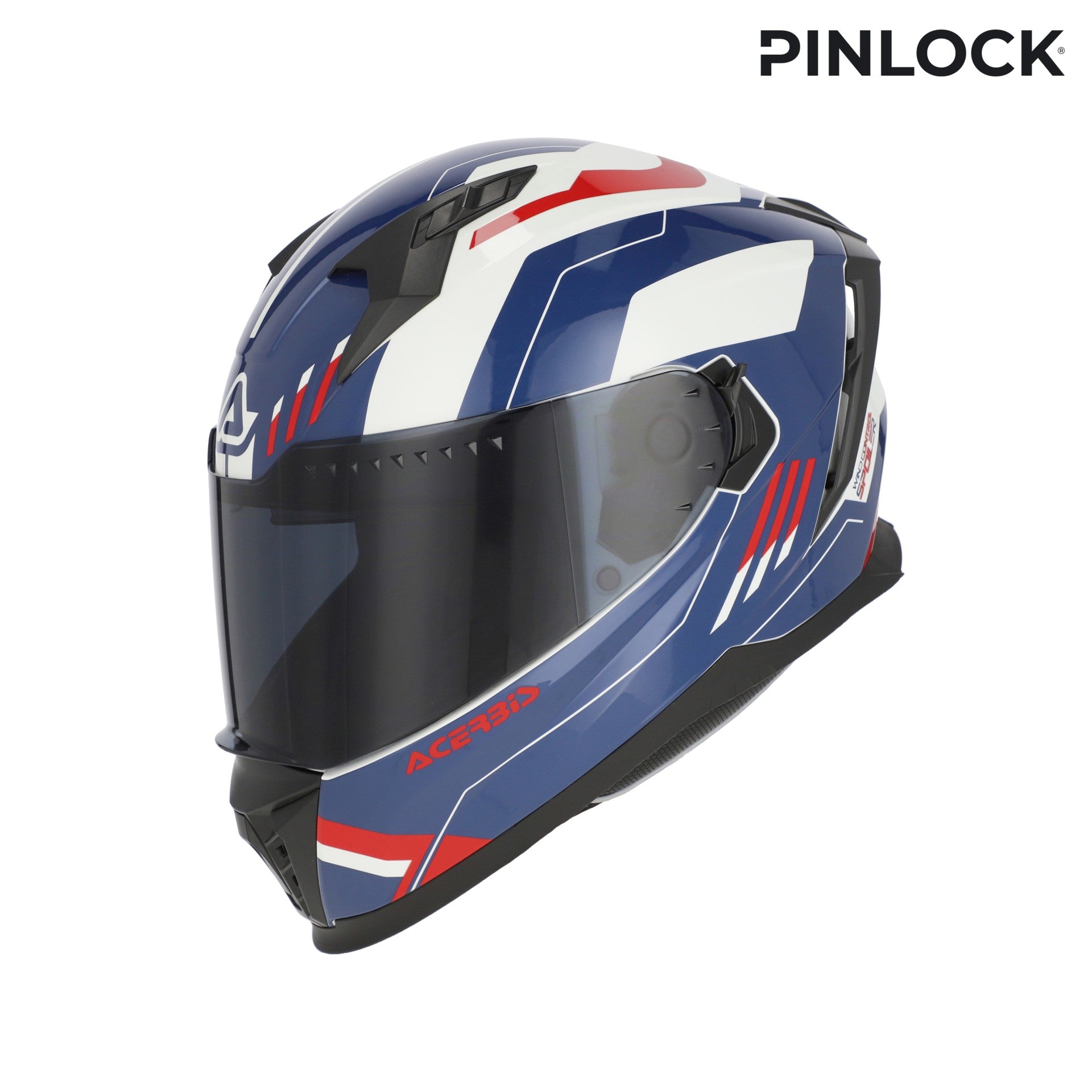Casco Moto Integrale ACERBIS X-WAY Graphic Bianco Blu Rosso