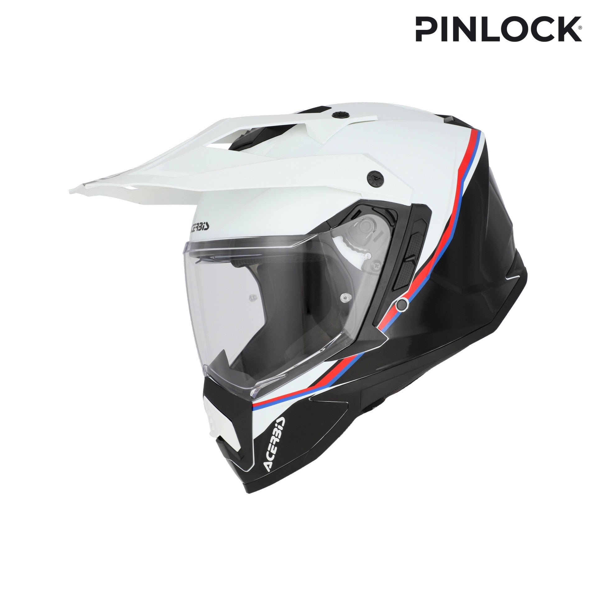 Casco Moto Integrale Adventure ACERBIS ASSAULT Bianco Nero