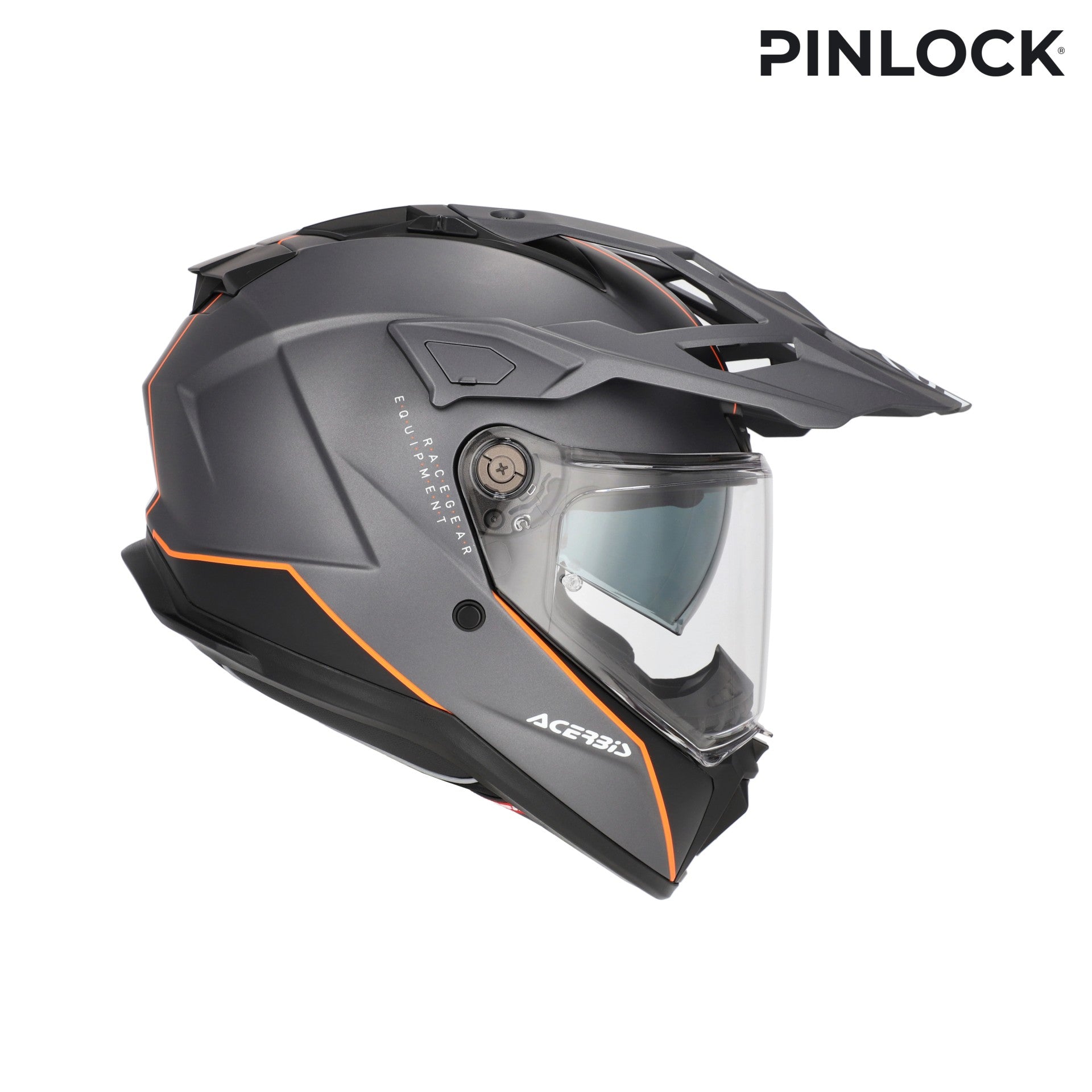 Casco Moto Integrale Adventure ACERBIS ATTACK Grey Orange