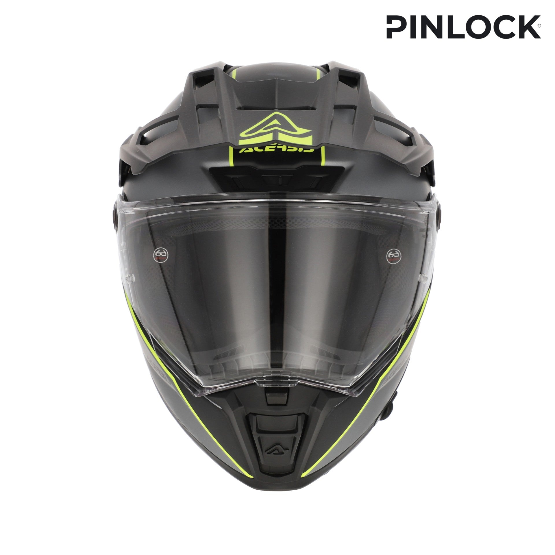 Casco Moto Integrale Adventure ACERBIS ATTACK Grigio Giallo