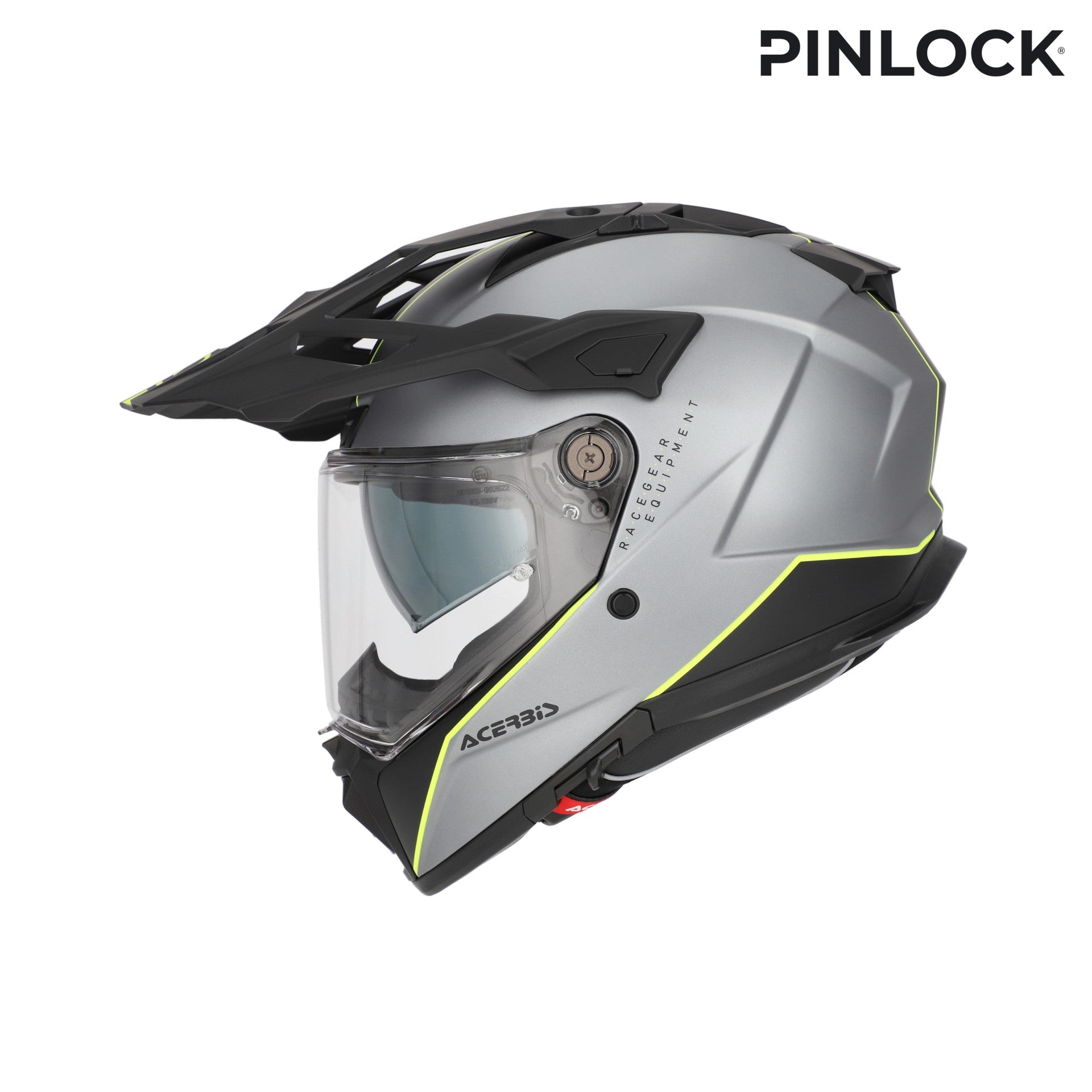 Casco Moto Integrale Adventure ACERBIS ATTACK Grigio Giallo