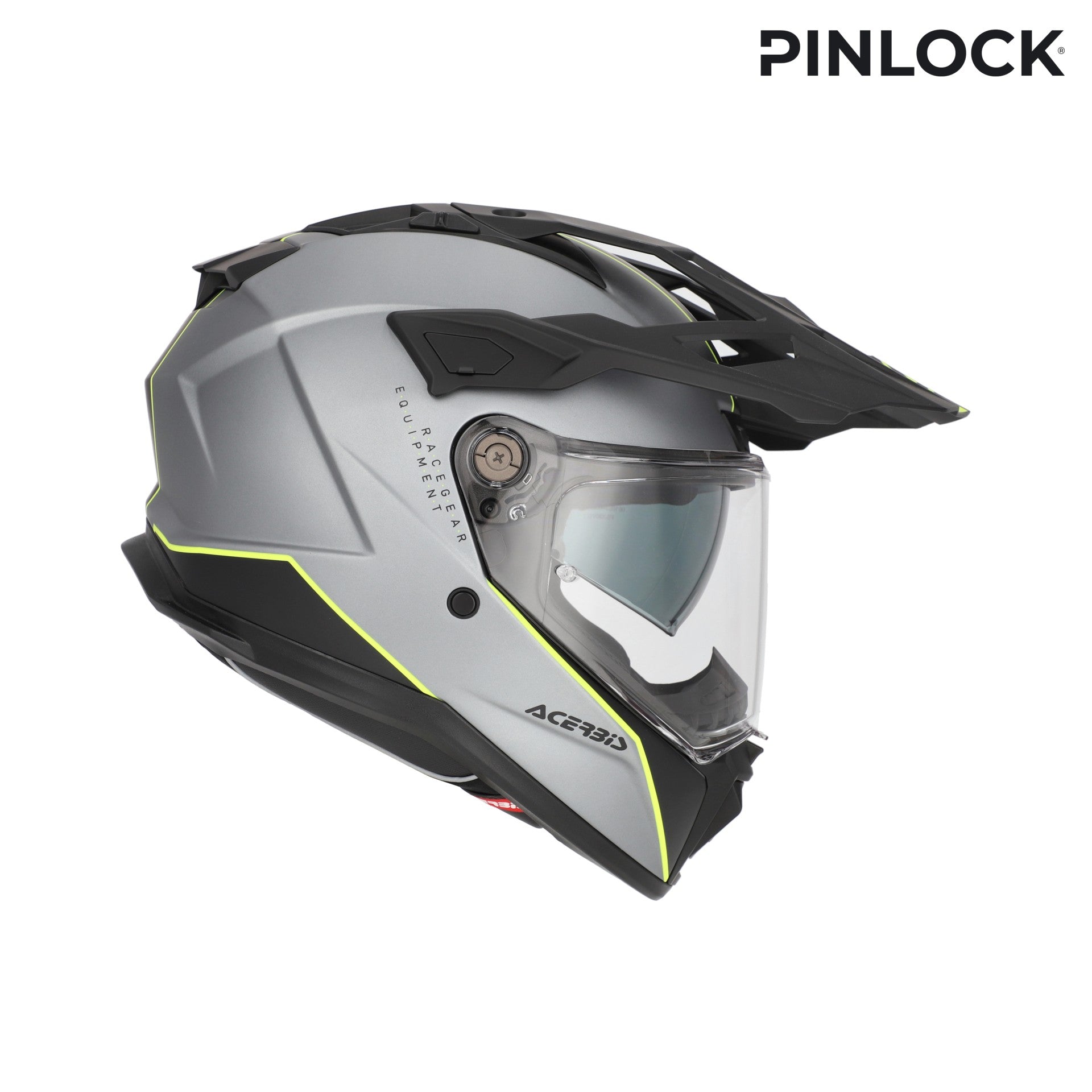 Casco Moto Integrale Adventure ACERBIS ATTACK Grigio Giallo