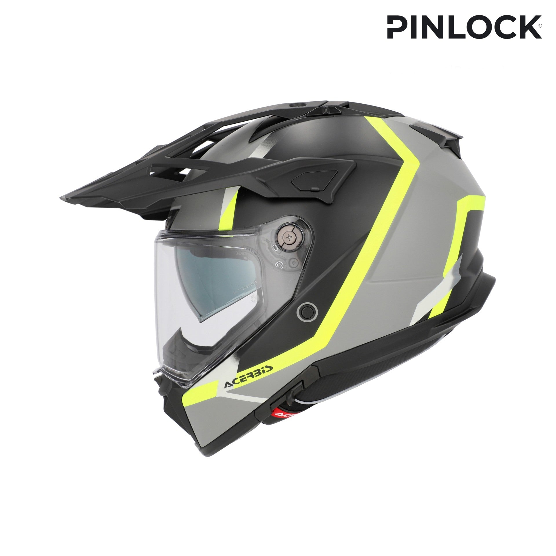 Casco Moto Integrale Adventure ACERBIS ATTACK Nero Giallo Fluo