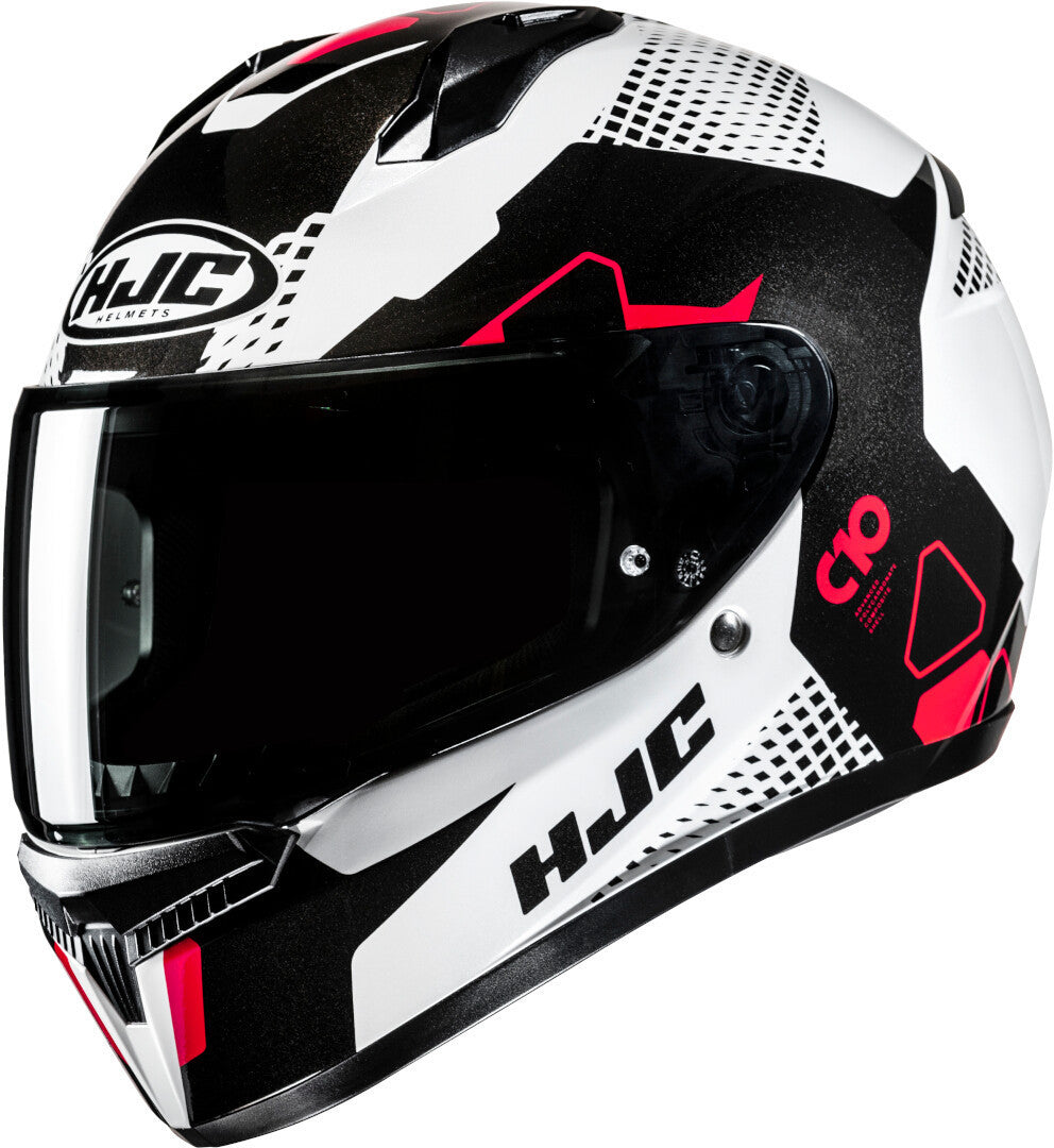 Casco Moto Integrale HJC C10 ASPA MC1 Bianco Nero Rosso Lucido