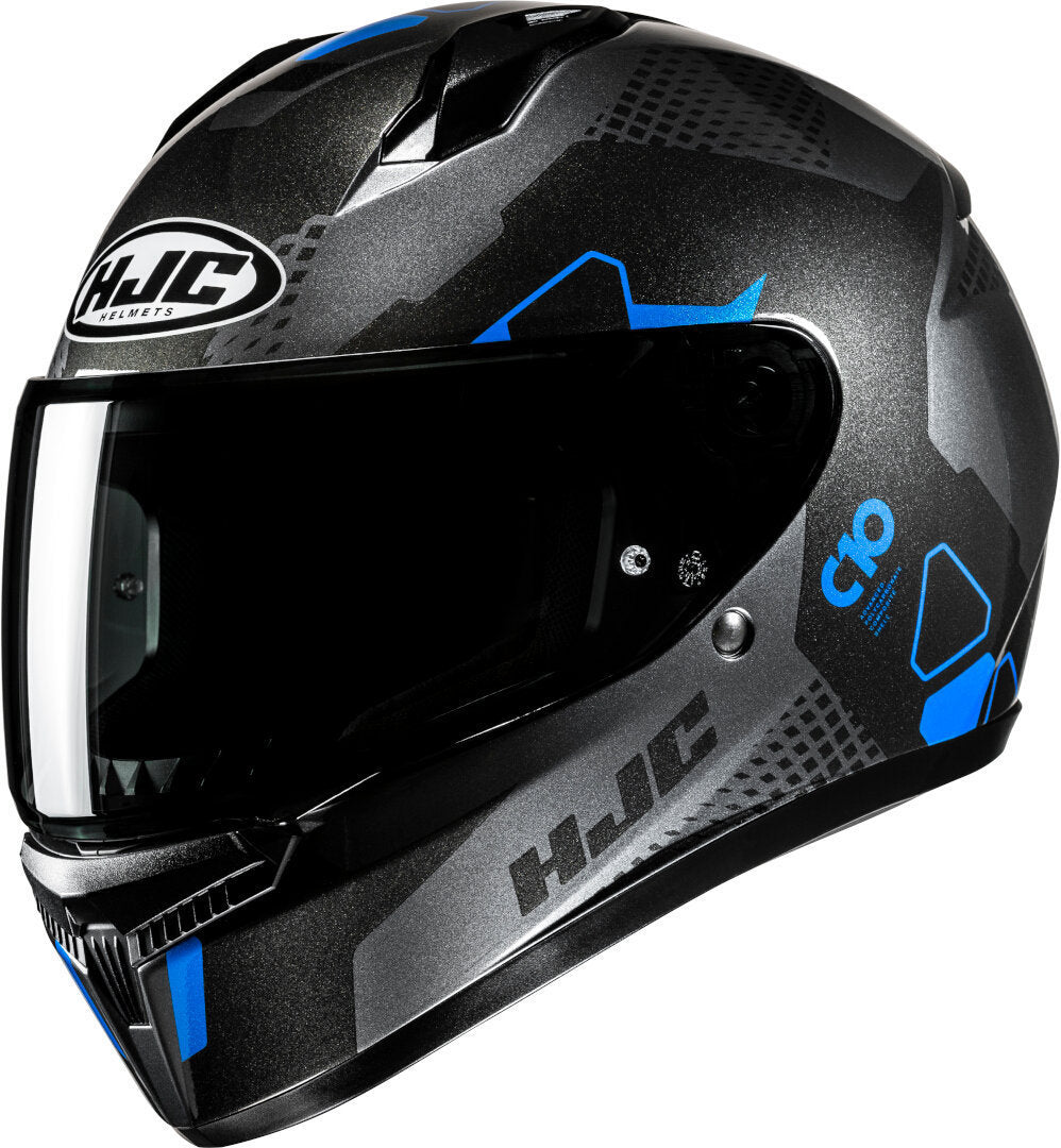 Casco Moto Integrale HJC C10 ASPA MC2 Nero Grigio Blu Lucido