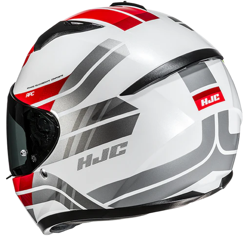 Casco Moto Integrale HJC C10 HIPER MC1 Bianco Argento Rosso