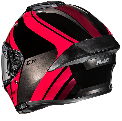 Casco Moto Integrale HJC C71 FABER MC1 Nero Rosso Lucido