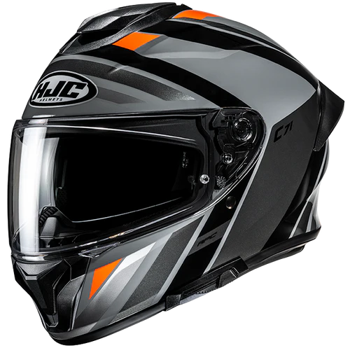 Casco Moto Integrale HJC C71 FABER MC7 Grigio Nero Arancio Lucido