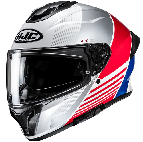 Casco Moto Integrale HJC C71 MORIX MC21 Bianco Argento Rosso Blu Lucido