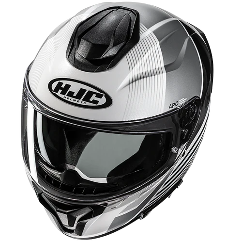 Casco Moto Integrale HJC C71 MORIX MC5 Bianco Argento Nero Lucido