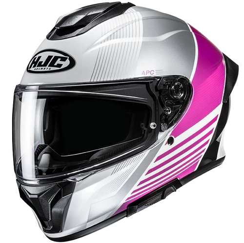 Casco Moto Integrale HJC C71 MORIX MC8 Bianco Argento Fucsia Lucido
