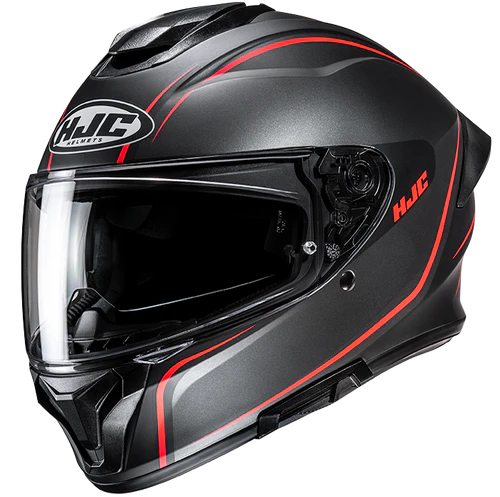 Casco Moto Integrale HJC C71 QUEZ MC1SF Nero Antracite Rosso Opaco